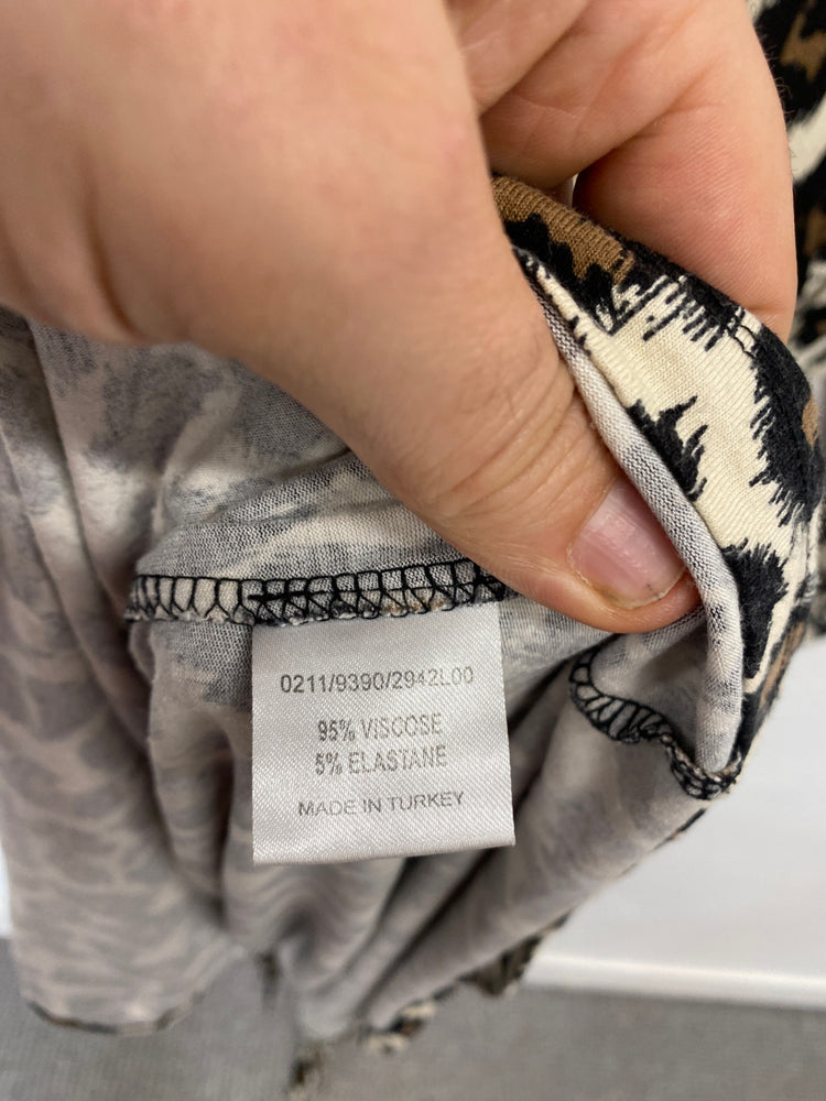 Classic HOBBS Wrap dress UK10 Leopard print (beige, black, brown)