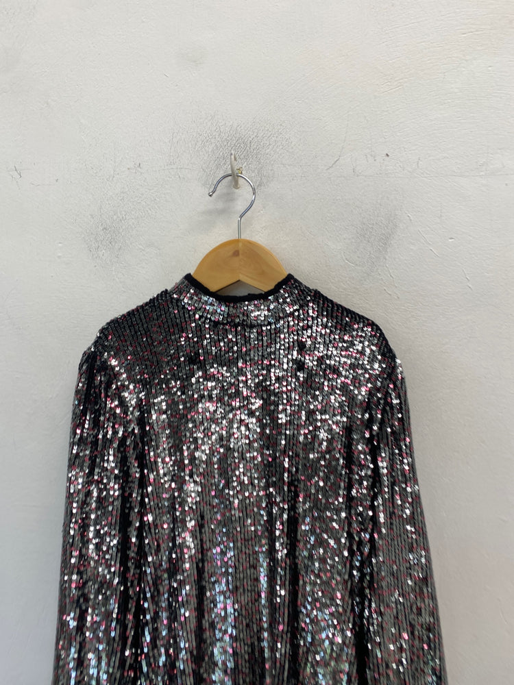 Classic No21 Dress Age 10 silver sequins party BB001