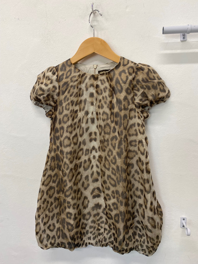 Classic Roberto Cavalli Dress Age 5-6 Leopard Print BB001