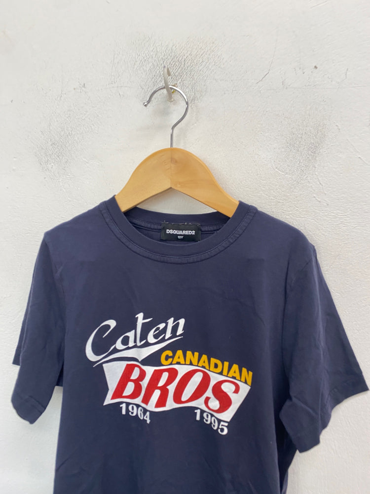 Classic Dsquared2 T-Shirt Age 10 Navy blue casual BB001