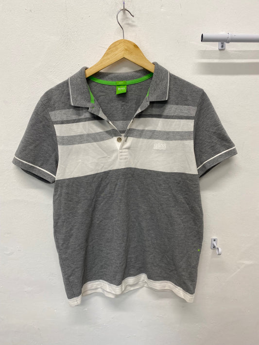 Classic BOSS Polo Shirt UKM Grey & white BB001