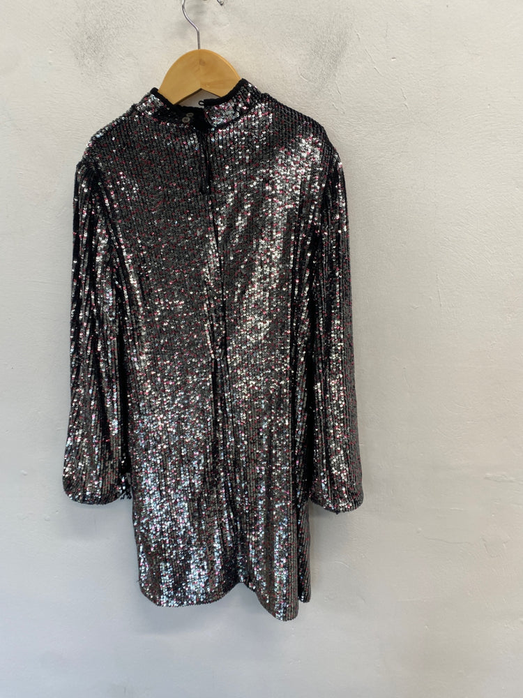 Classic No21 Dress Age 10 silver sequins party BB001