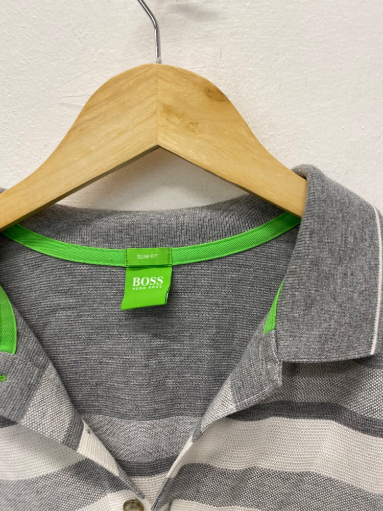 Classic BOSS Polo Shirt UKM Grey & white BB001