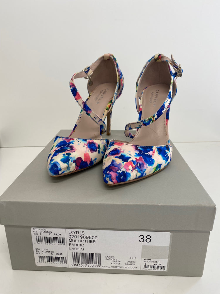 Classic Carvela by Kurt Geiger High-heeled shoes UK5 Multicolor watercolour wedding shoes EJP01