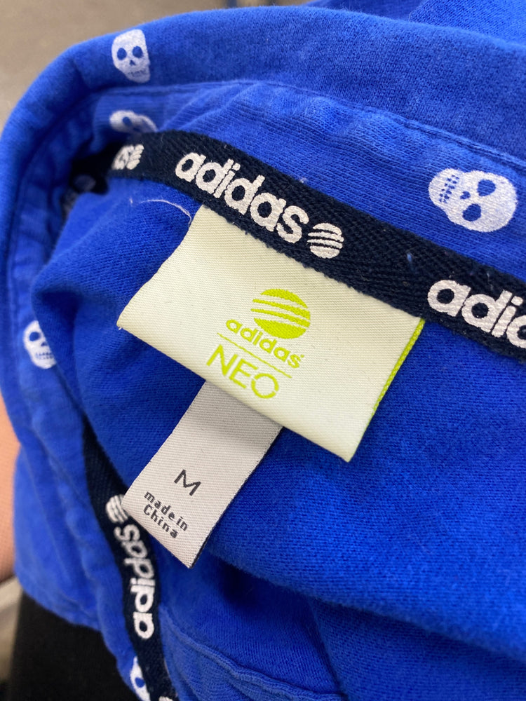 Classic adidas Polo Shirt M Blue skull BB001