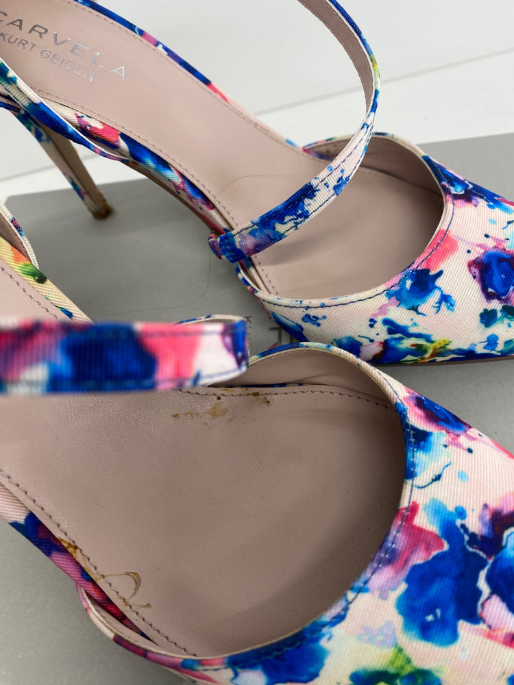 Classic Carvela by Kurt Geiger High-heeled shoes UK5 Multicolor watercolour wedding shoes EJP01