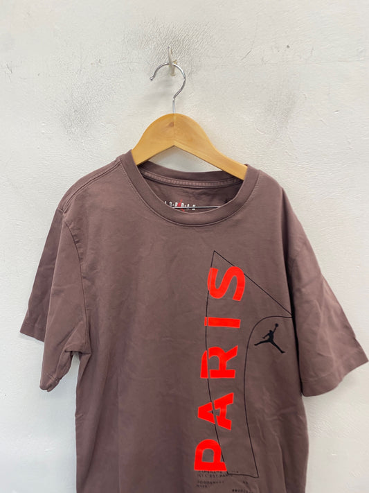 Classic Nike Air Jordan T-Shirt Uk xs Brown oversized BB001
