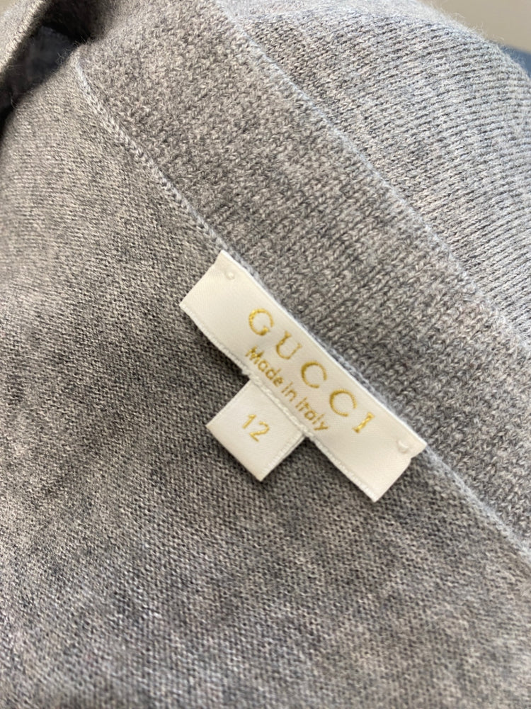 Classic Gucci Cardigan Age 12 Gray designer BB001