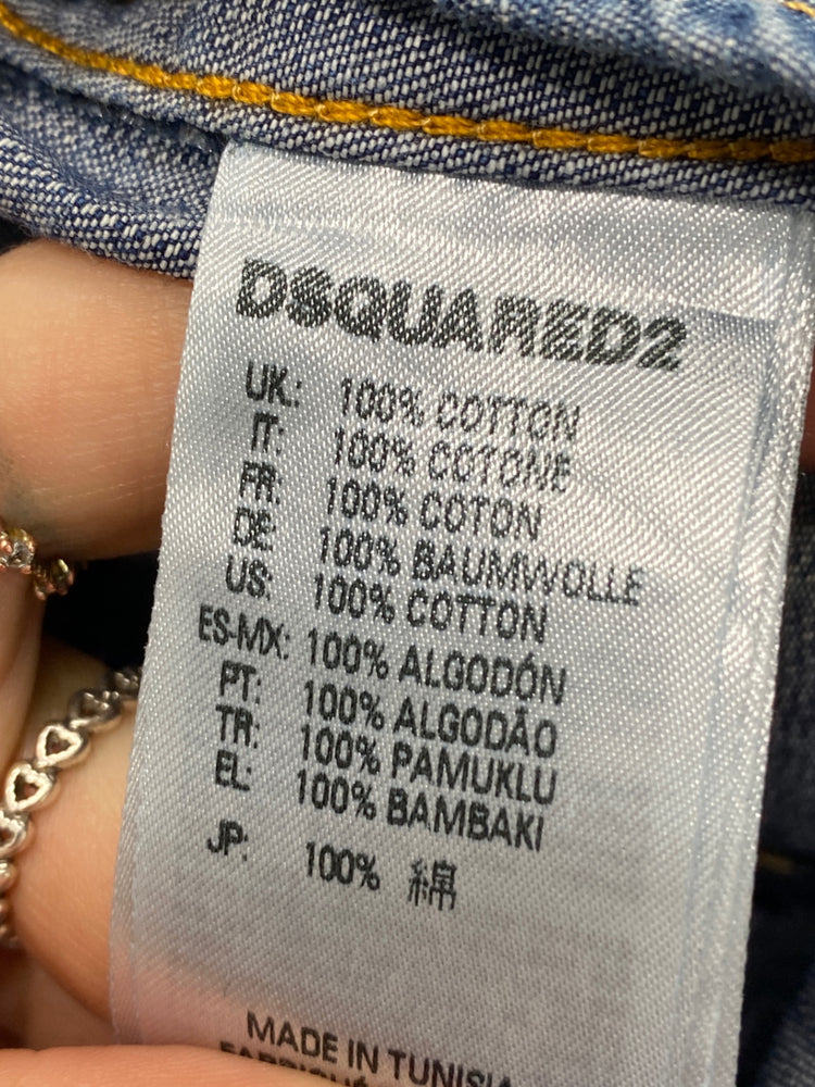 Classic DSQUARED2 Denim Shirt Age 16 Blue distressed sleeveless BB001