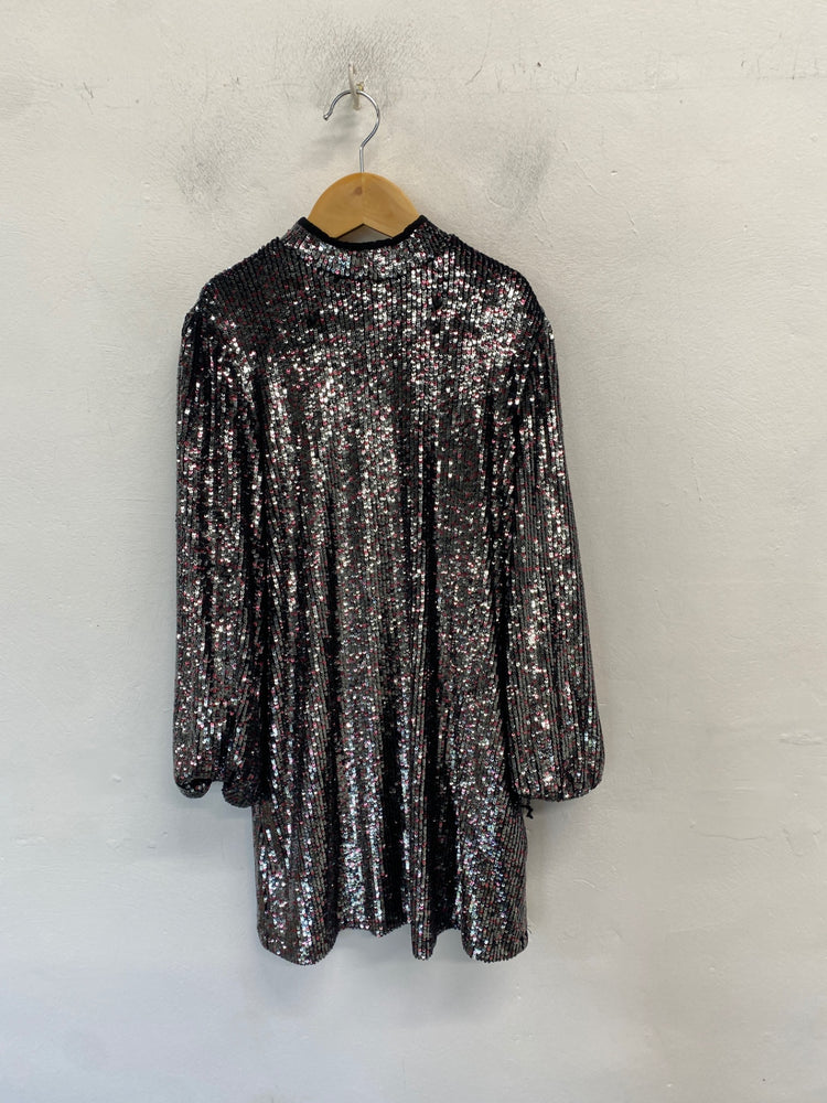 Classic No21 Dress Age 10 silver sequins party BB001