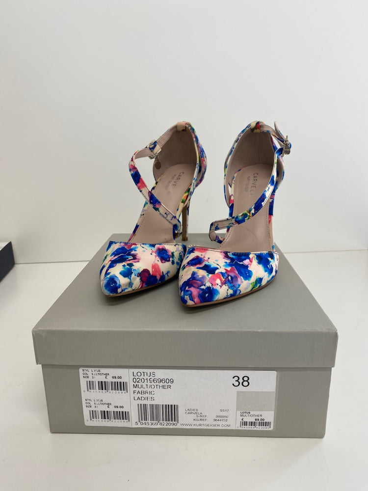 Classic Carvela by Kurt Geiger High-heeled shoes UK5 Multicolor watercolour wedding shoes EJP01