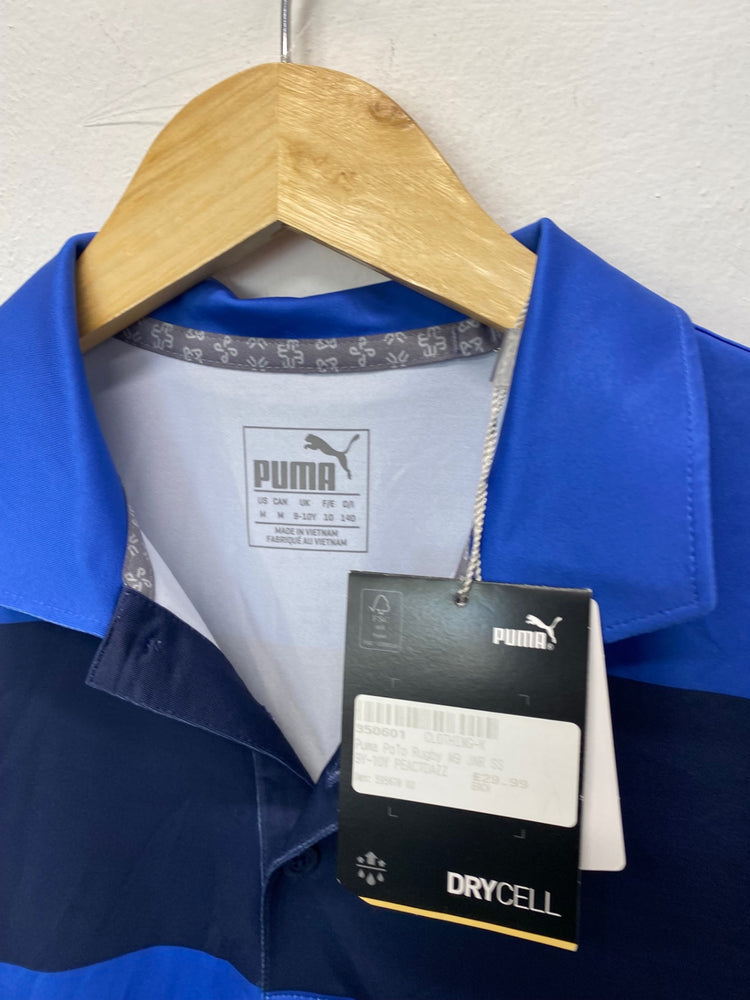 Classic Puma Rugby Polo Shirt Age 9-10 Blue & Navy BB001