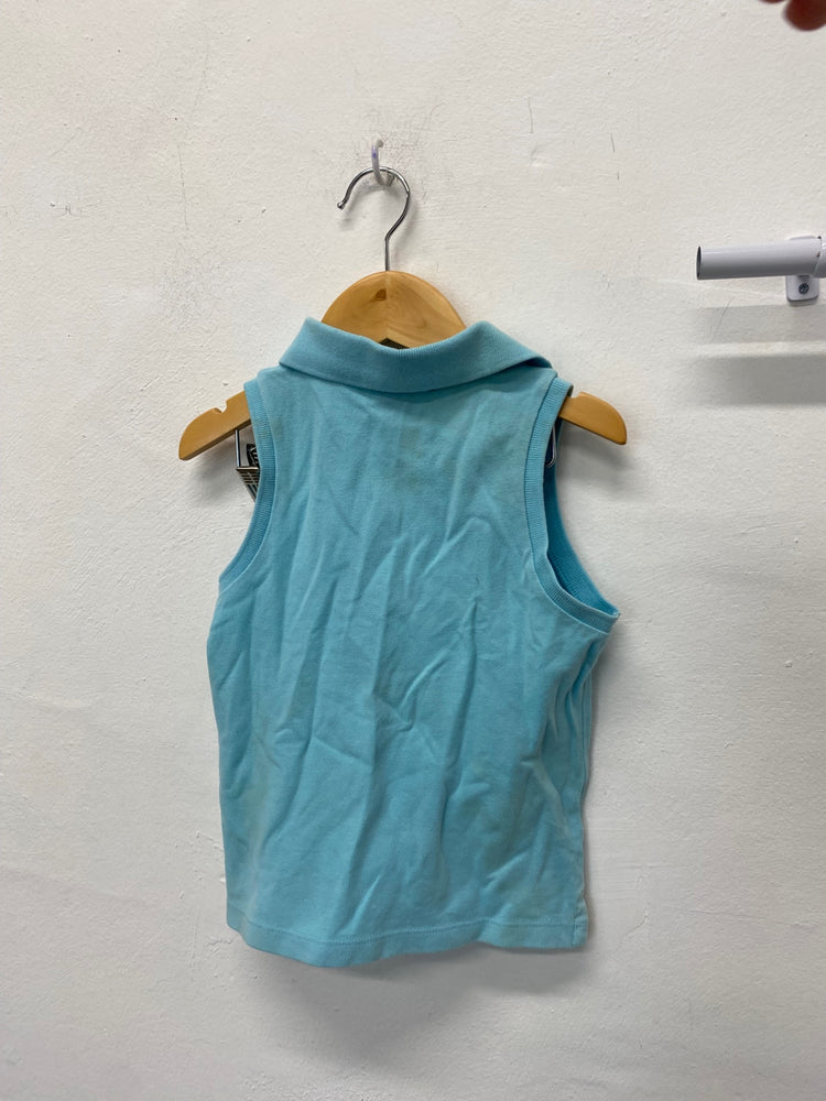 Classic Ralph Lauren Sleeveless Polo Shirt Age 7 Light Blue BB001