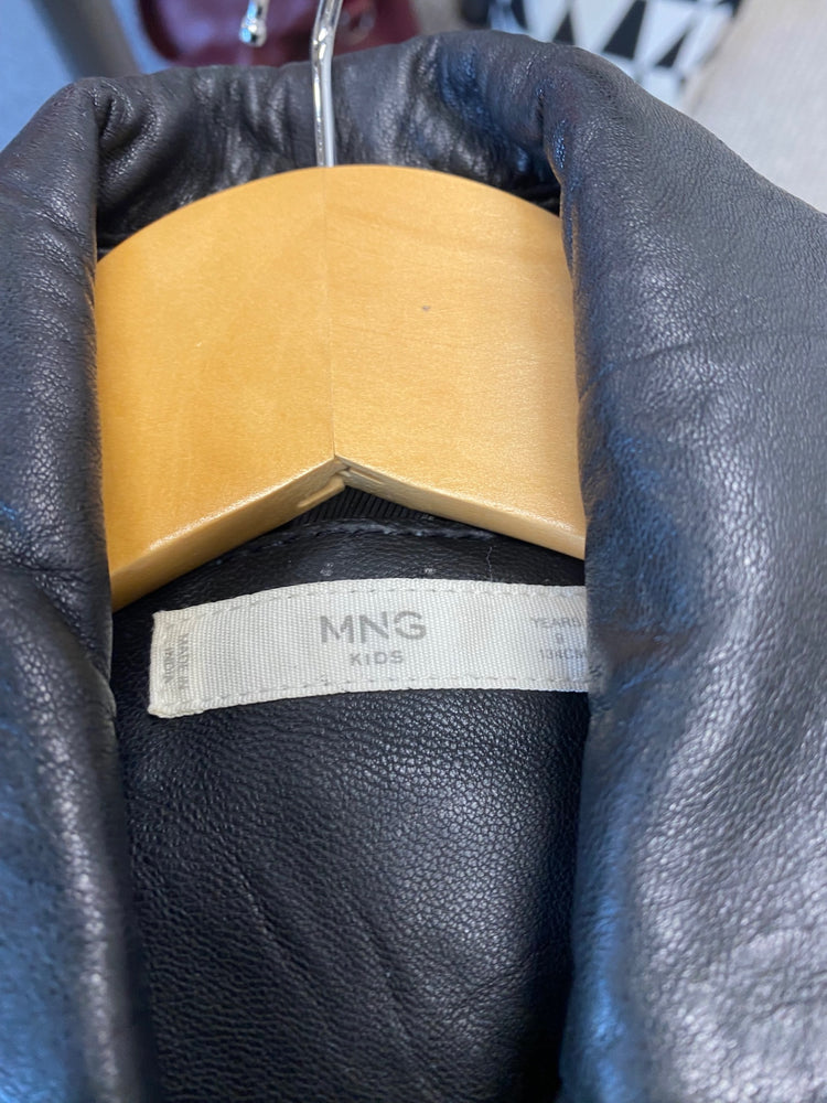 Classic Mango Leather Jacket Age 9-10 Black Girls classic BB001