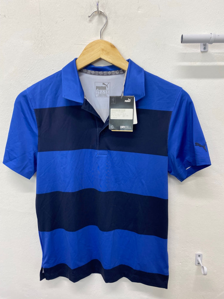 Classic Puma Rugby Polo Shirt Age 9-10 Blue & Navy BB001