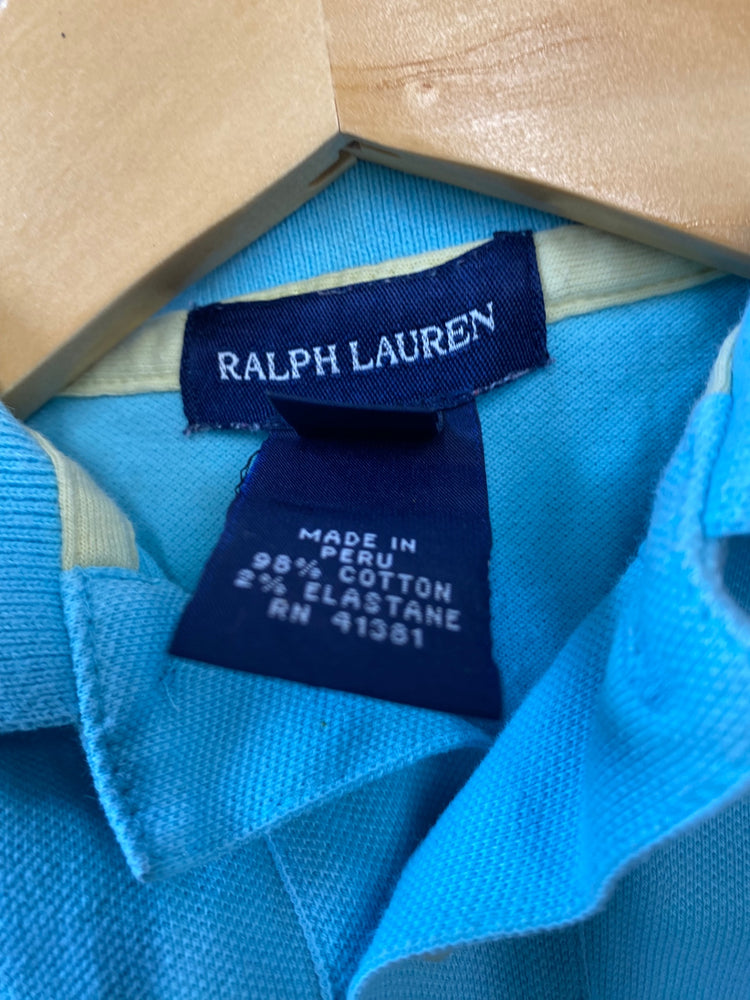 Classic Ralph Lauren Sleeveless Polo Shirt Age 7 Light Blue BB001