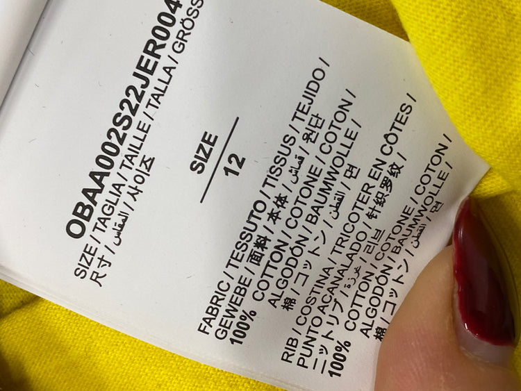 Classic Off-white T-Shirt Age 10 Yellow designer BB001