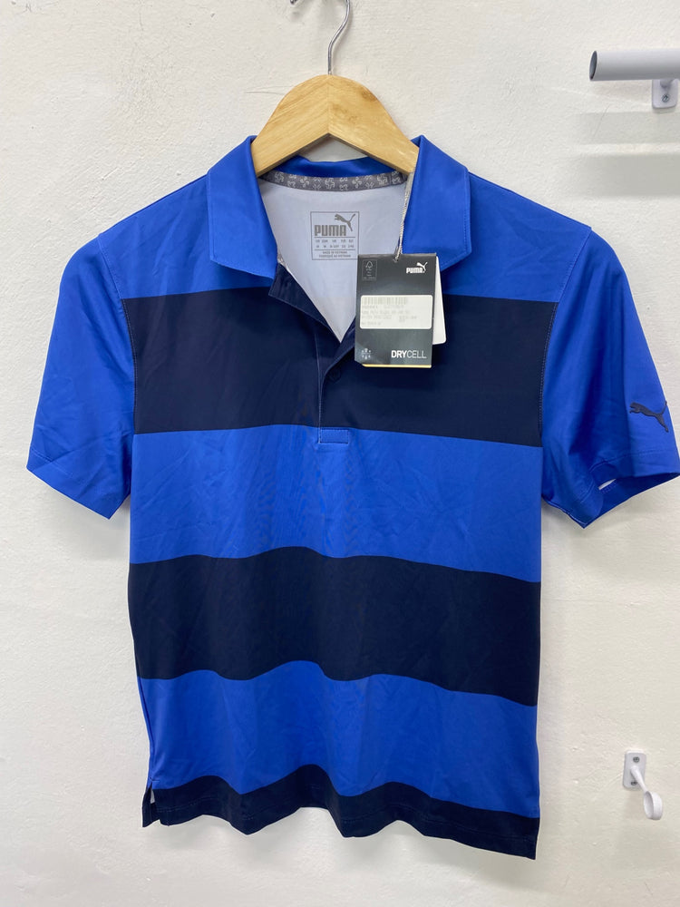 Classic Puma Rugby Polo Shirt Age 9-10 Blue & Navy BB001