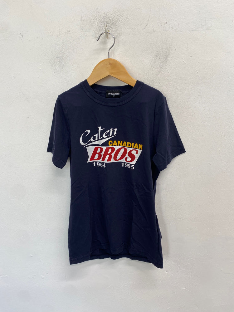 Classic Dsquared2 T-Shirt Age 10 Navy blue casual BB001