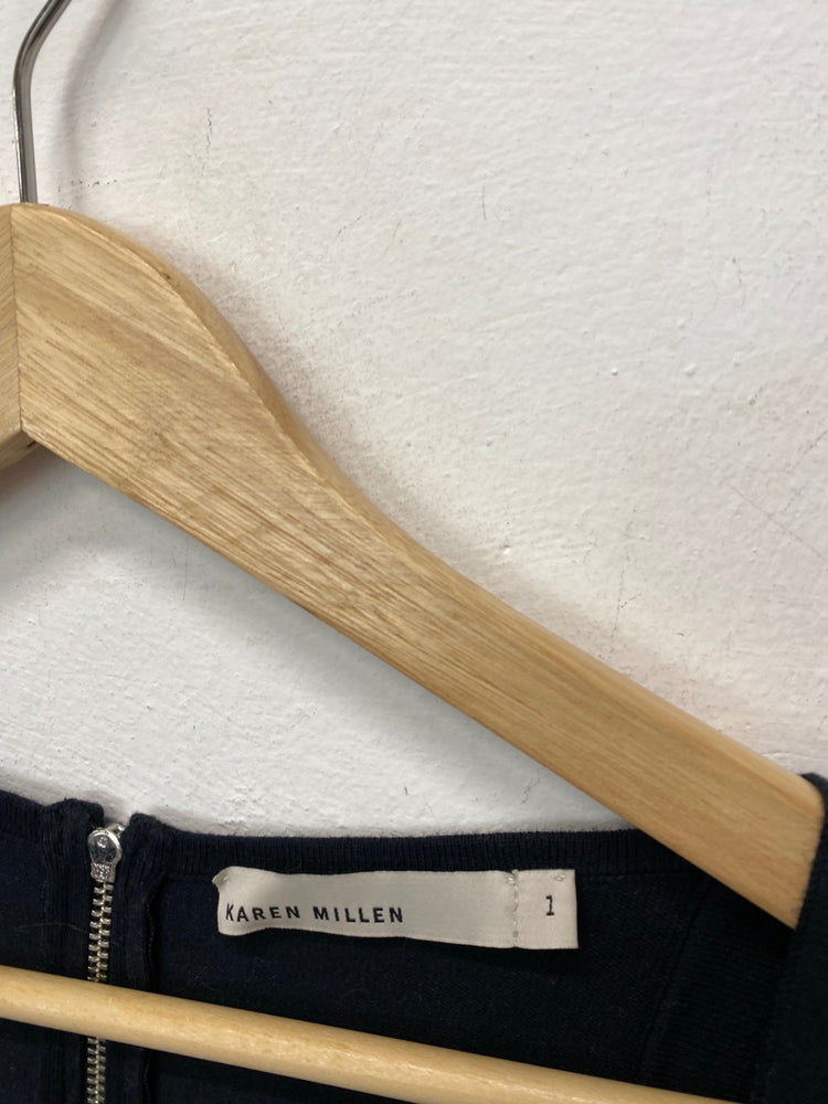 Classic Karen Millen Striped knit dress UK6 Black & white JB006