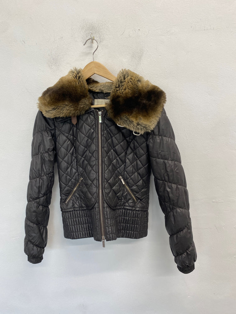 Classic Karen Millen Quilted jacket UK10 Brown
