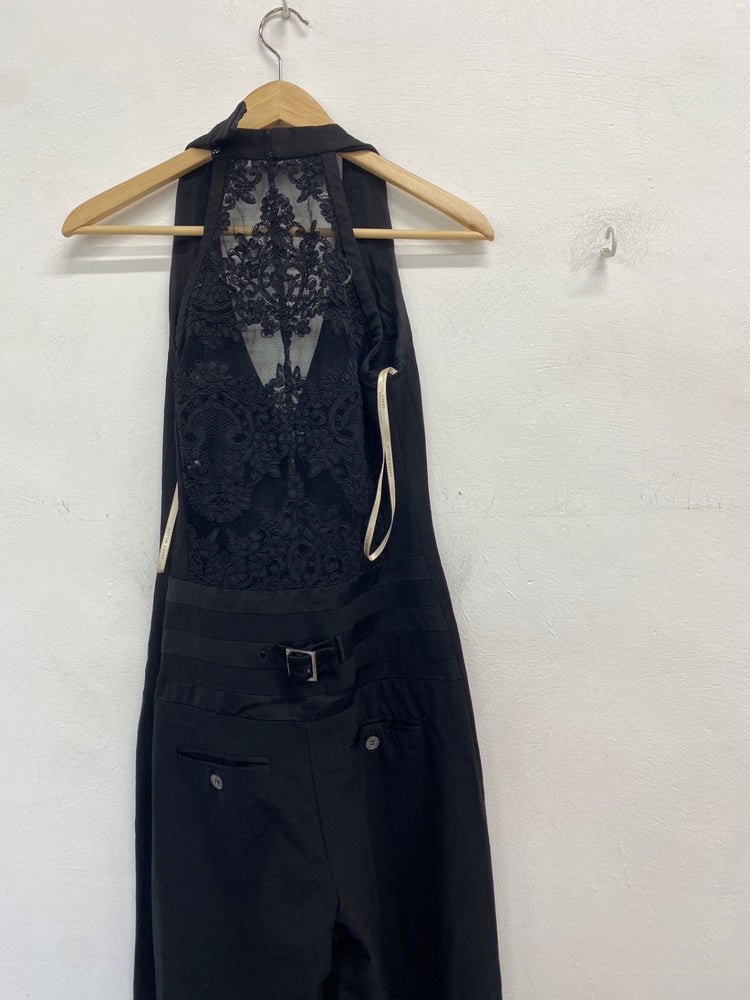 Classic Karen Millen Jumpsuit UK8 Black lace formal JB006