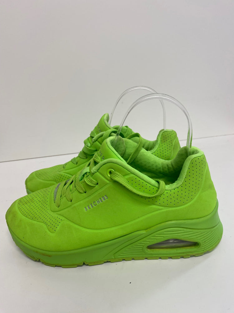 Classic Skechers Uno Night Sneakers UK3.5 Neon Green BT001