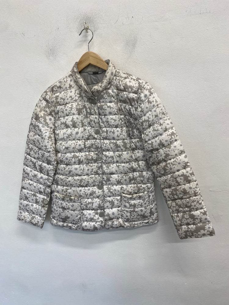 Classic Barbara lebek Puffer Jacket UK10 Grey floral JB006