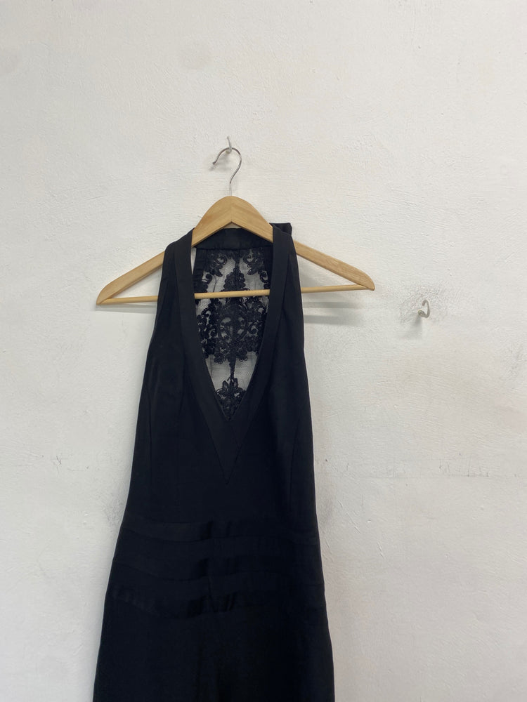 Classic Karen Millen Jumpsuit UK8 Black lace formal JB006