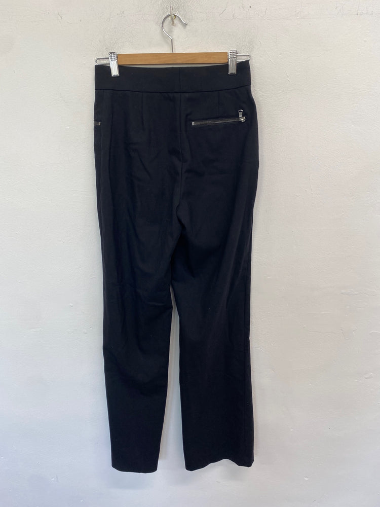 Classic Reiss Tailored trousers Uk 8 Black office JB006