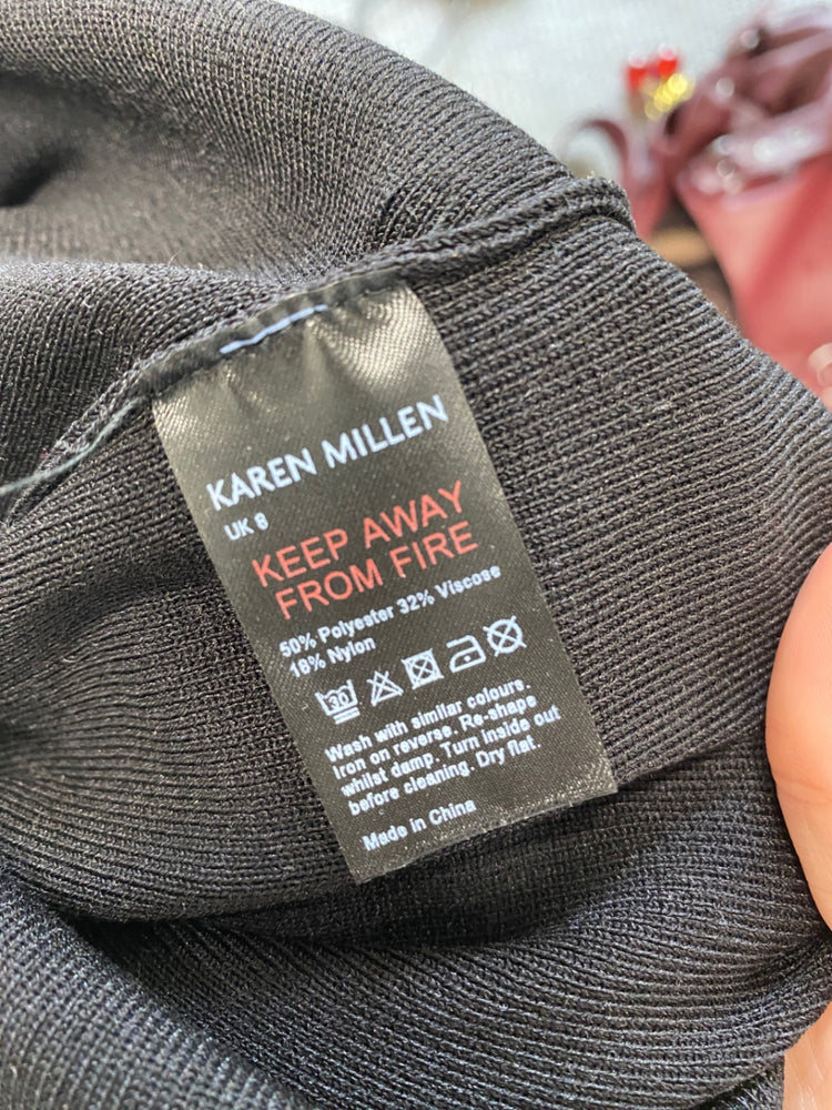 Classic Karen millen Maxi Dress UK8 Black formal JB006