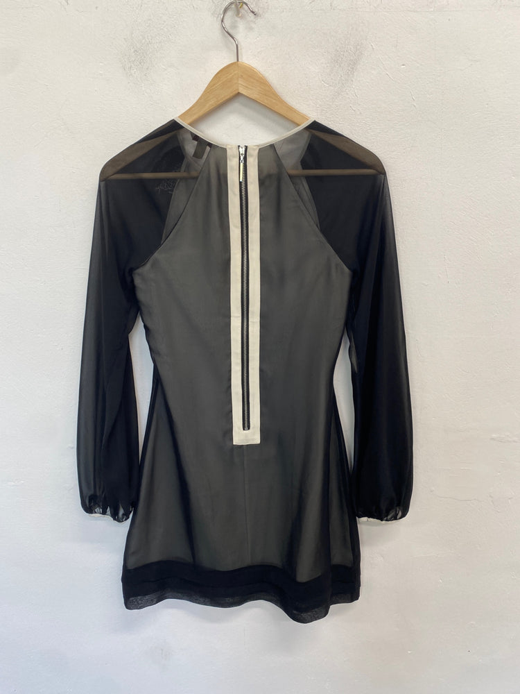 Classic Ted Baker Dress UK4 Black and Gold formal JB006