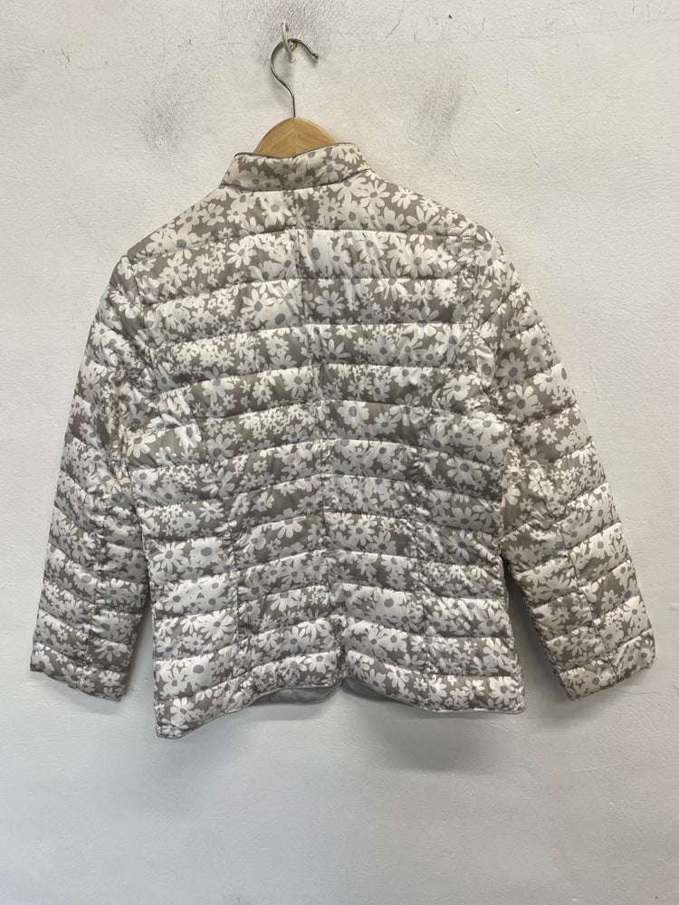 Classic Barbara lebek Puffer Jacket UK10 Grey floral JB006