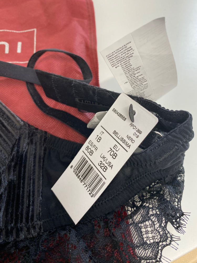 Classic Intimissimi Lingerie 32B Black underwired bra New JB006