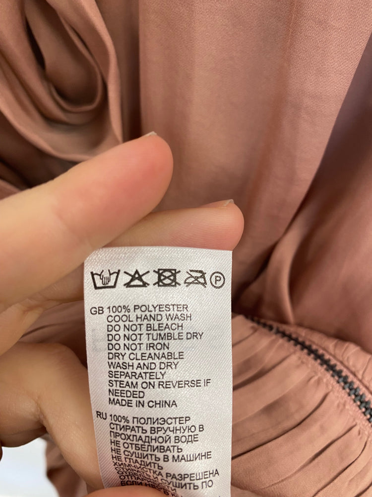 Classic REISS Skye Bow Neck Blouse UK8 Rose JB006