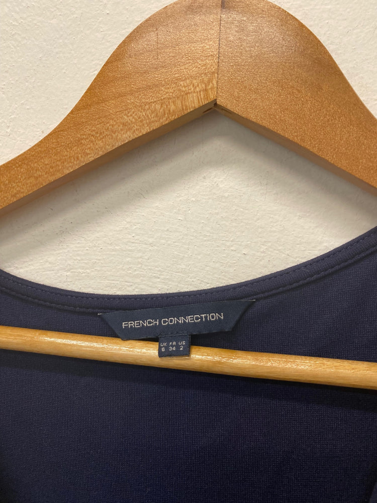 Classic French Connection Dress UK6 Navy Blue Bodycon JB006