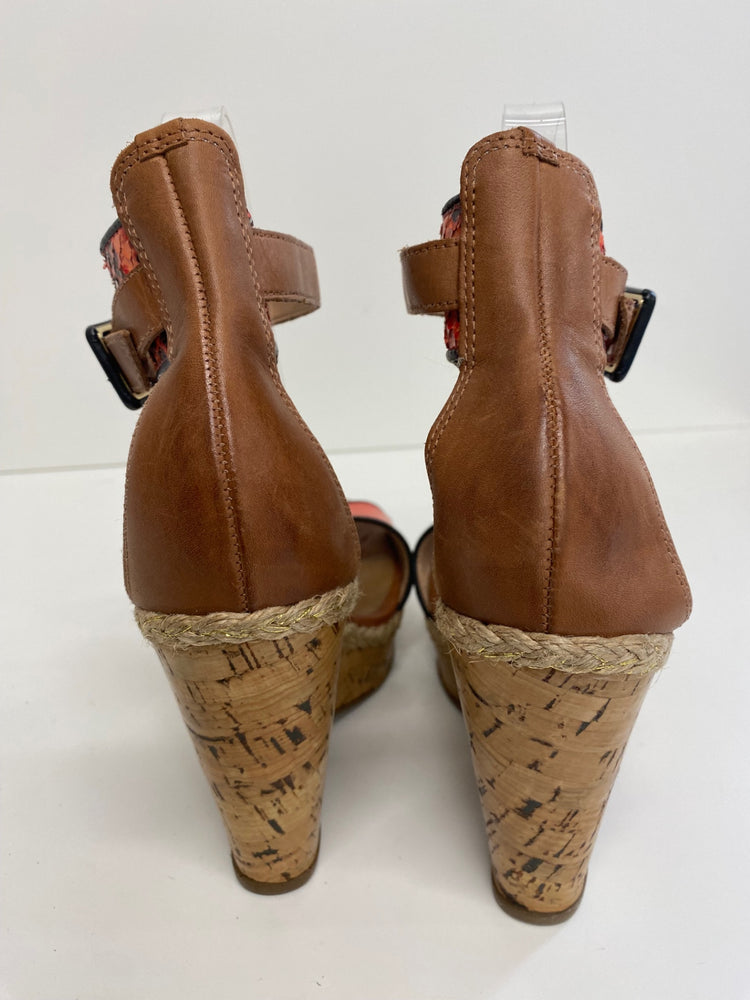 Classic Moda In Pelle Wedge Sandals UK6 Coral wedges BT001