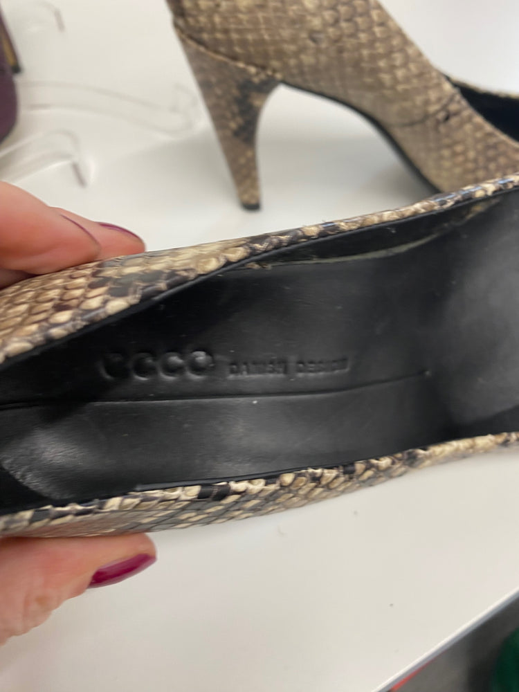 Classic Ecco High Heels UK3 snakeskin Danish design BT001