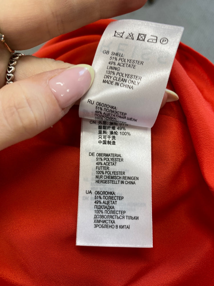 Classic Reiss Dress UK6 Red orange genie formal JB006