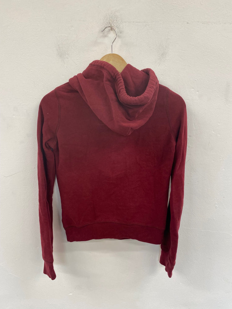 Classic Abercrombie & Fitch Hoodie UK XS Burgundy JB006