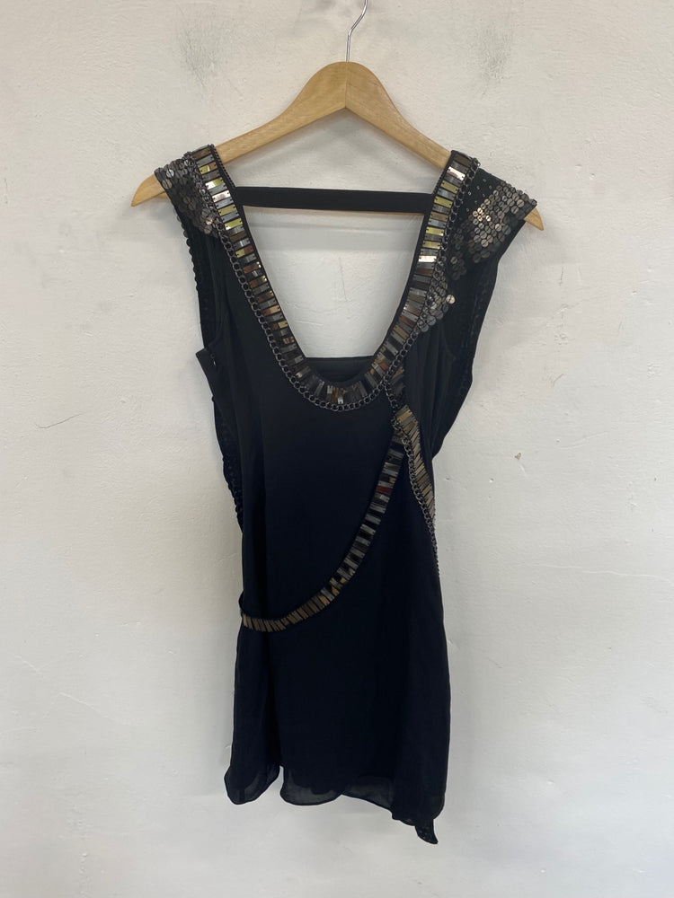 Y2K Vibes Karen Millen Mini Dress UK6 Black JB006