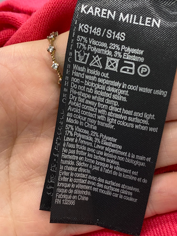 Classic Karen Millen Dress UK4 Fuchsia summer JB006