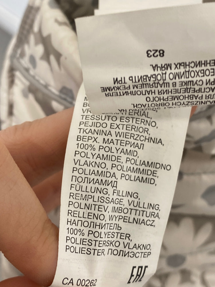 Classic Barbara lebek Puffer Jacket UK10 Grey floral JB006