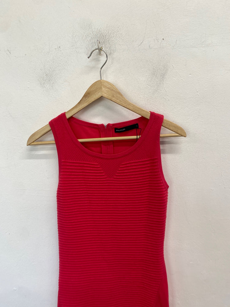 Classic Karen Millen Dress UK4 Fuchsia summer JB006