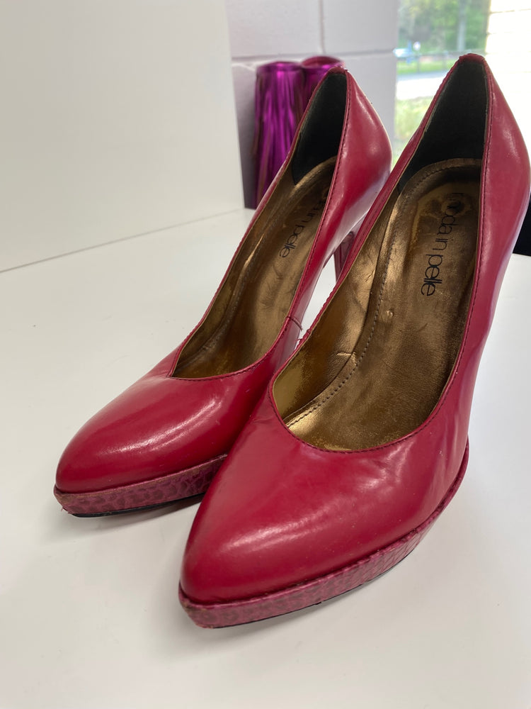 Classic Moda In Pelle High Heels UK4 Red pink Vintage BT001