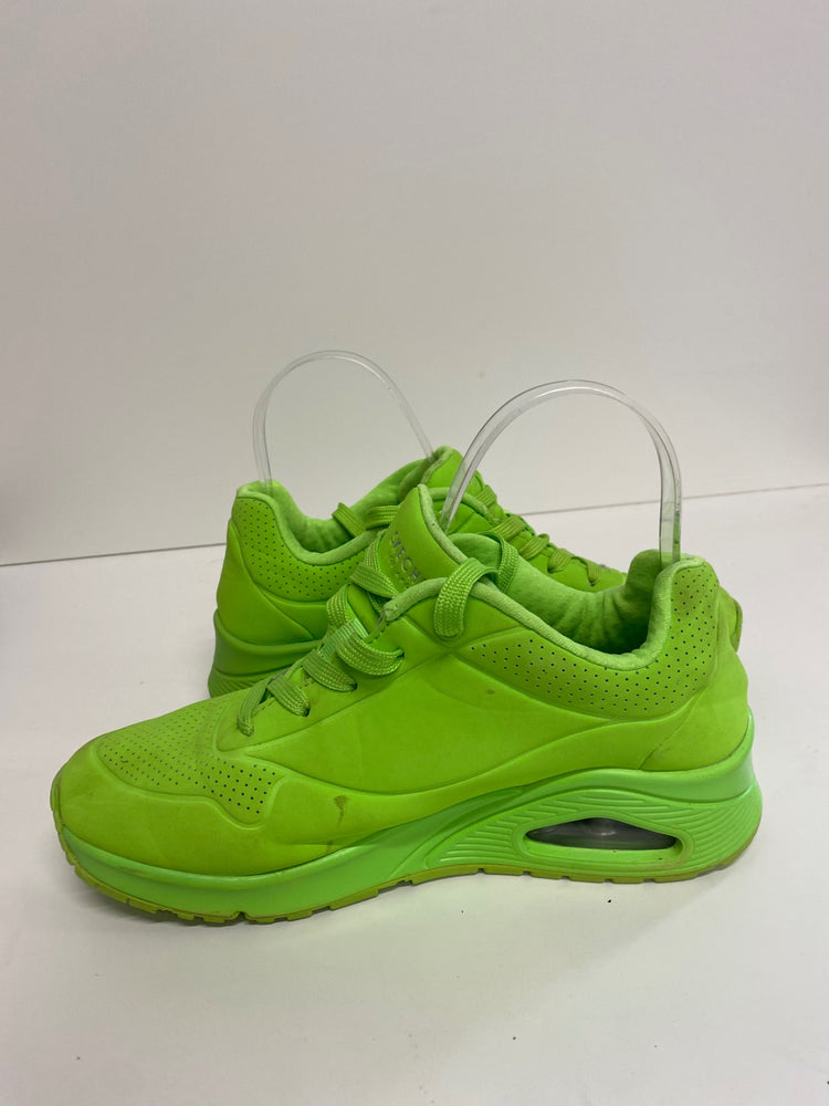 Classic Skechers Uno Night Sneakers UK3.5 Neon Green BT001