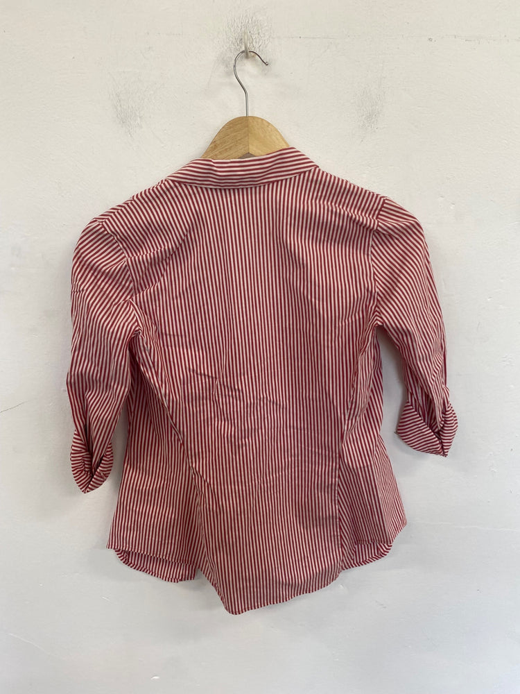 Classic Zara Shirt UK XS Red & White Stripe JB006