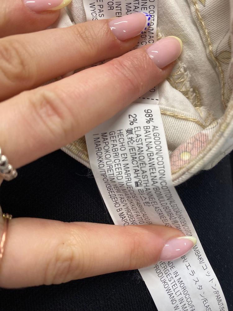 Classic Zara Skinny jeans Uk 8 Floral pastel JB006