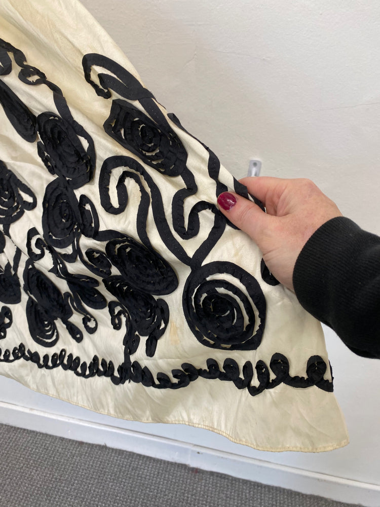 Fabulous S I Fashions Evening Dress UK10 Black and Cream TC002