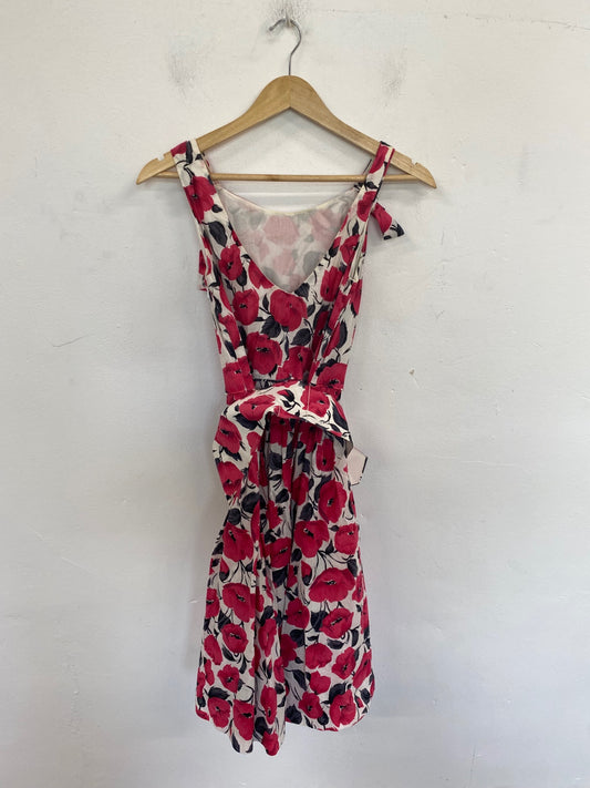 Classic Oasis Midi Dress UK8 Pink Multi Floral Print JB006